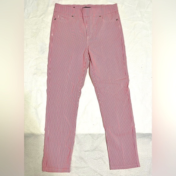 Mario Serrani Pants - Mario Serrani Italy Striped Pink Pants Women’s Sz Small
